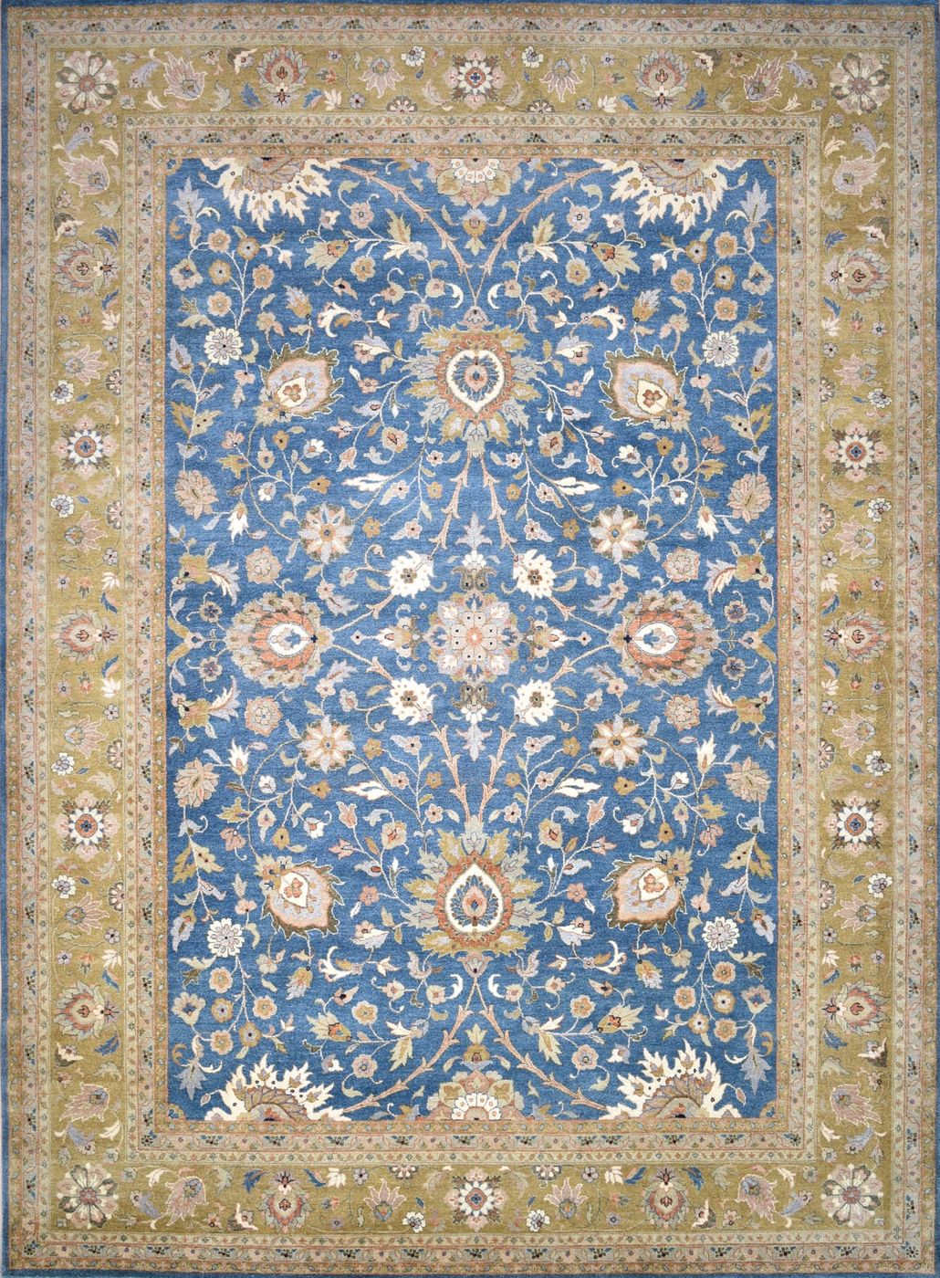 Sultanshah M.Blue & Gold, 10′1″ × 13′11″
