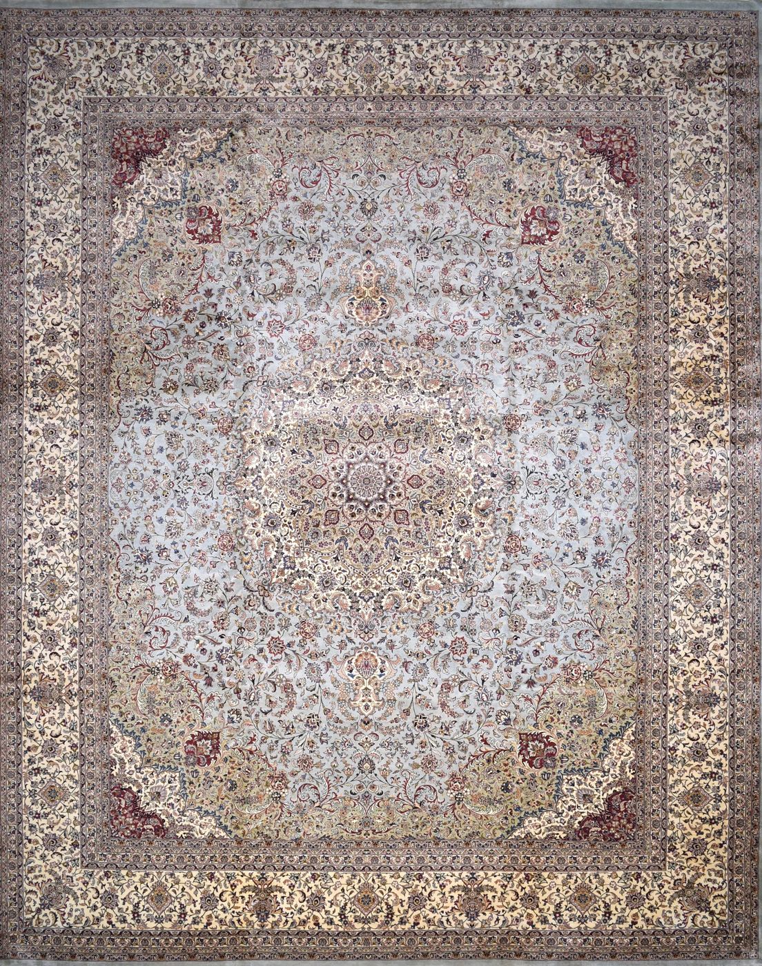 Tabriz Shafaq L.Blue & Beige, 12′11″ × 16′2″