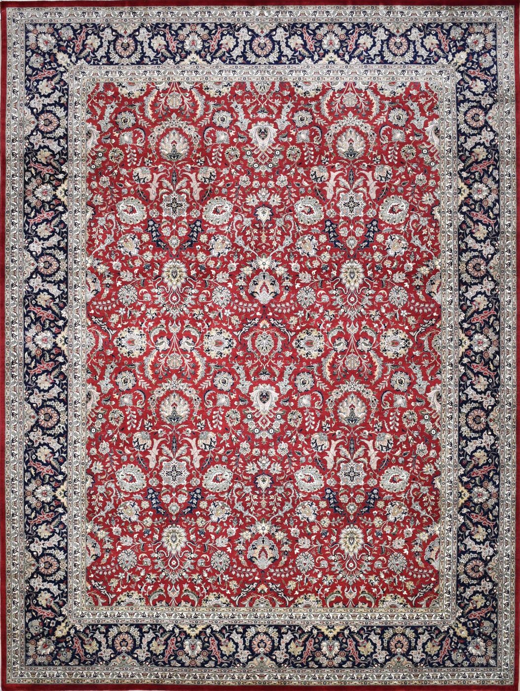 Kashan Golden Red & Navy, 9′0″ × 12′0″, from the Shalimar collection