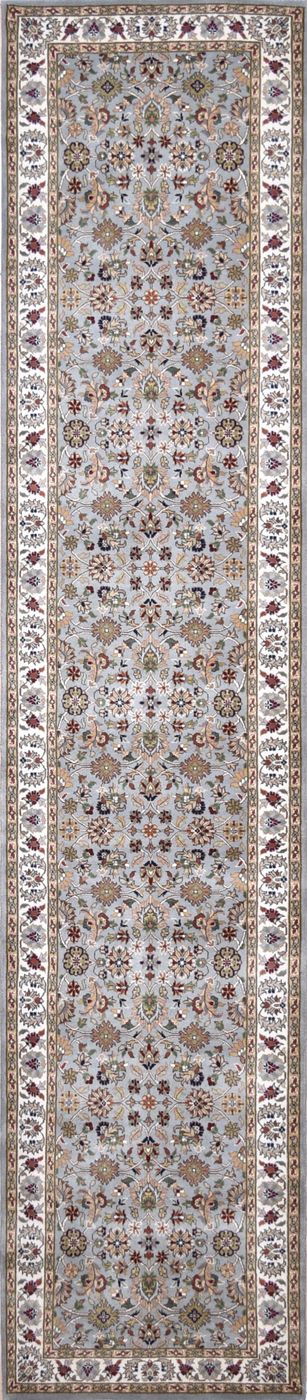 Ambala Kashan L.Blue/Ivory, 2′6″ × 12′1″