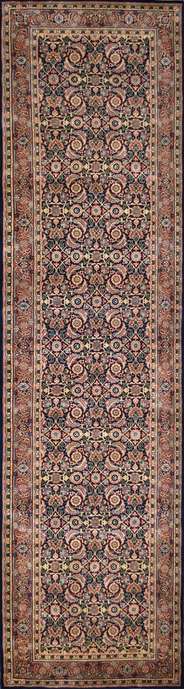Sultan Herati Navy/Rust, 2′6″ × 9′7″
