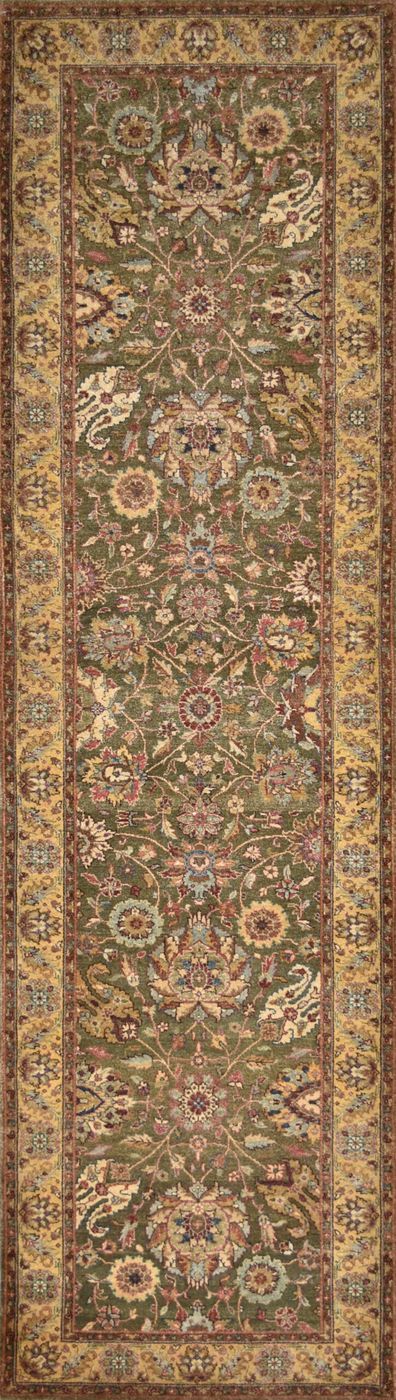 H-Jalili Tabriz Green/Gold, 2′8″ × 9′10″
