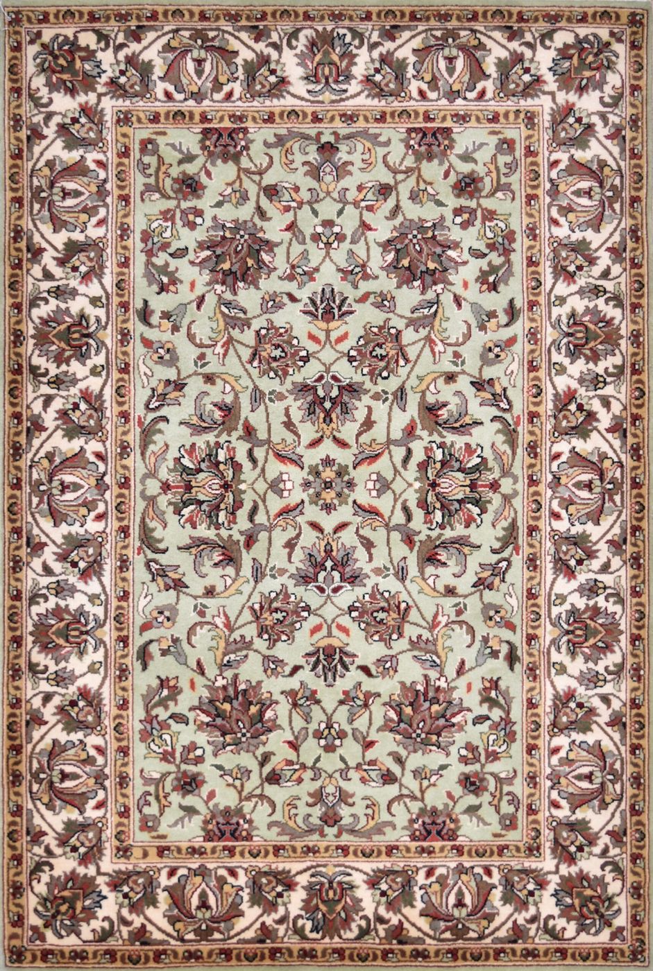 Mirzapur Kashan L.Green, 4′1″ × 6′0″