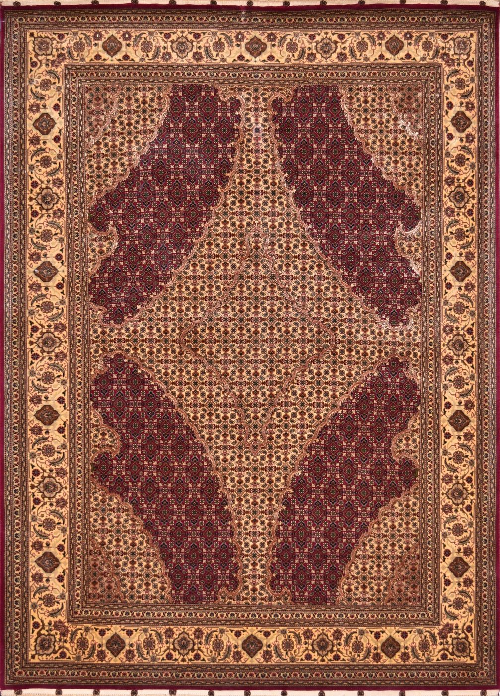Persian Tabriz Mahi Red, 4′10″ × 6′8″
