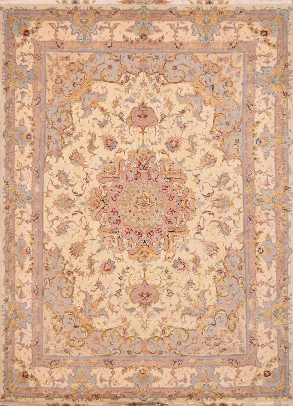 Persian Tabriz Beige, 4′11″ × 6′10″