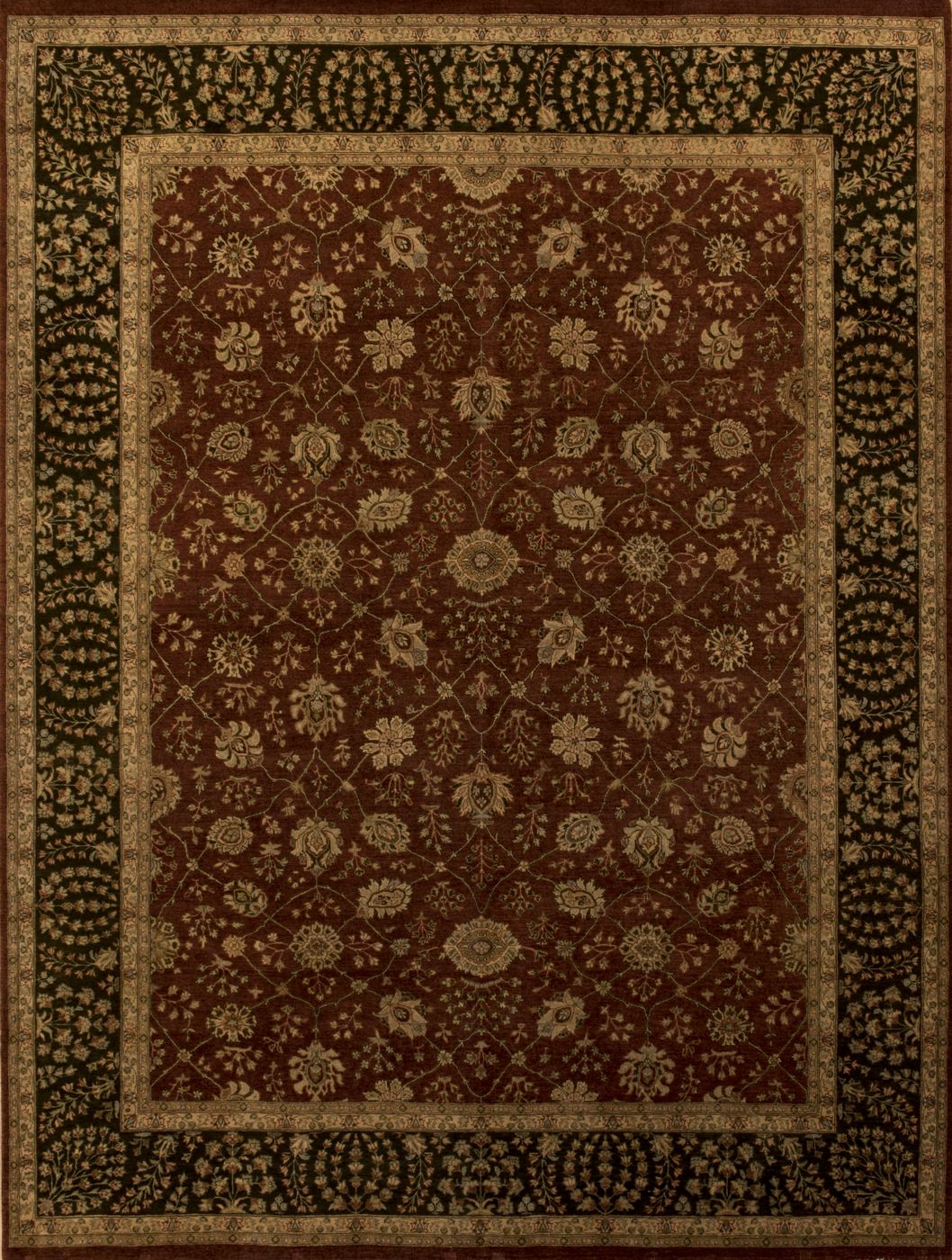 HJL NARANG Rust & Black, 7′10″ × 10′4″, from the Haji Jalili collection