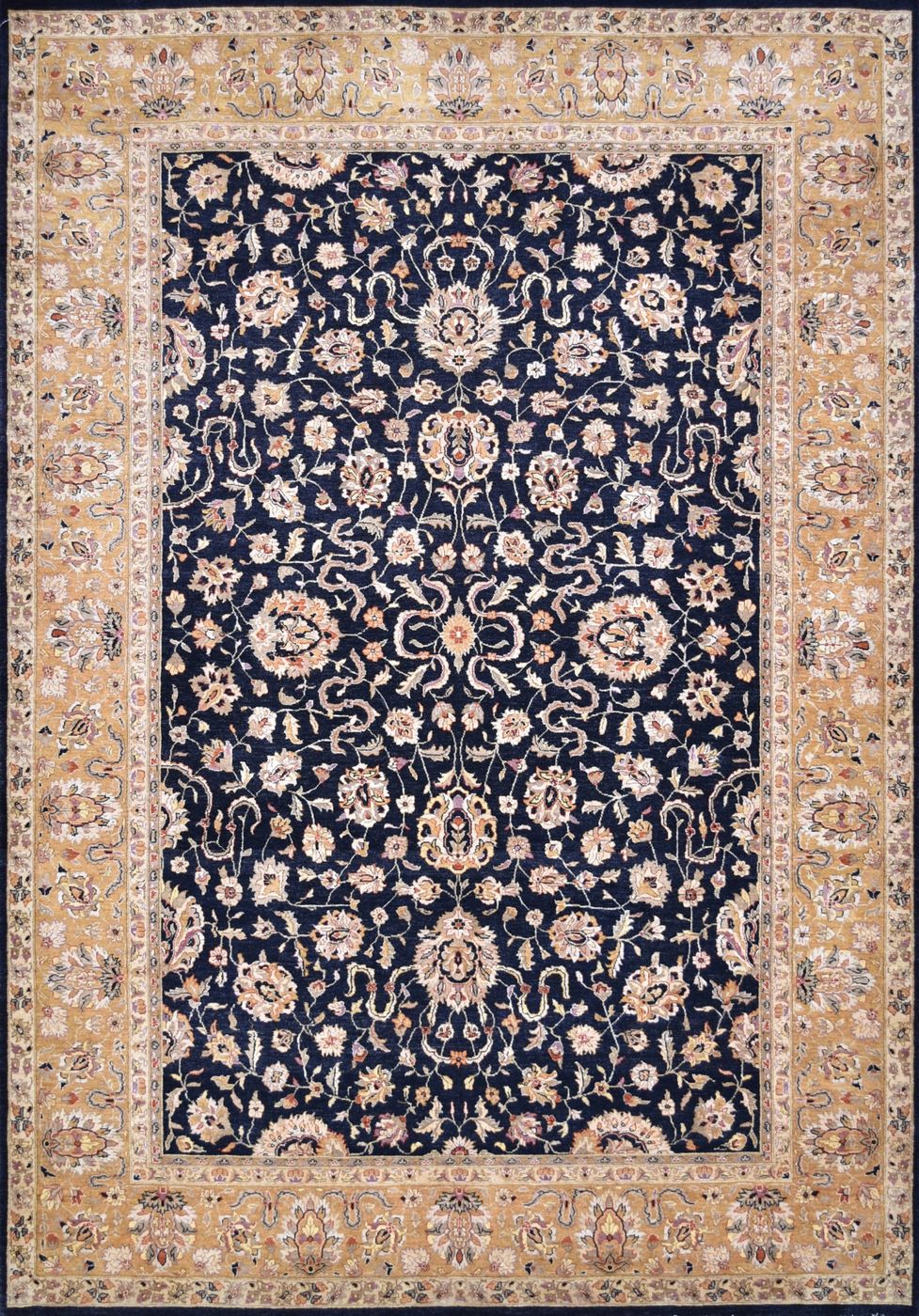 Tabriz GUL-24 Black, 5′8″ × 8′1″, from the Shalimar collection