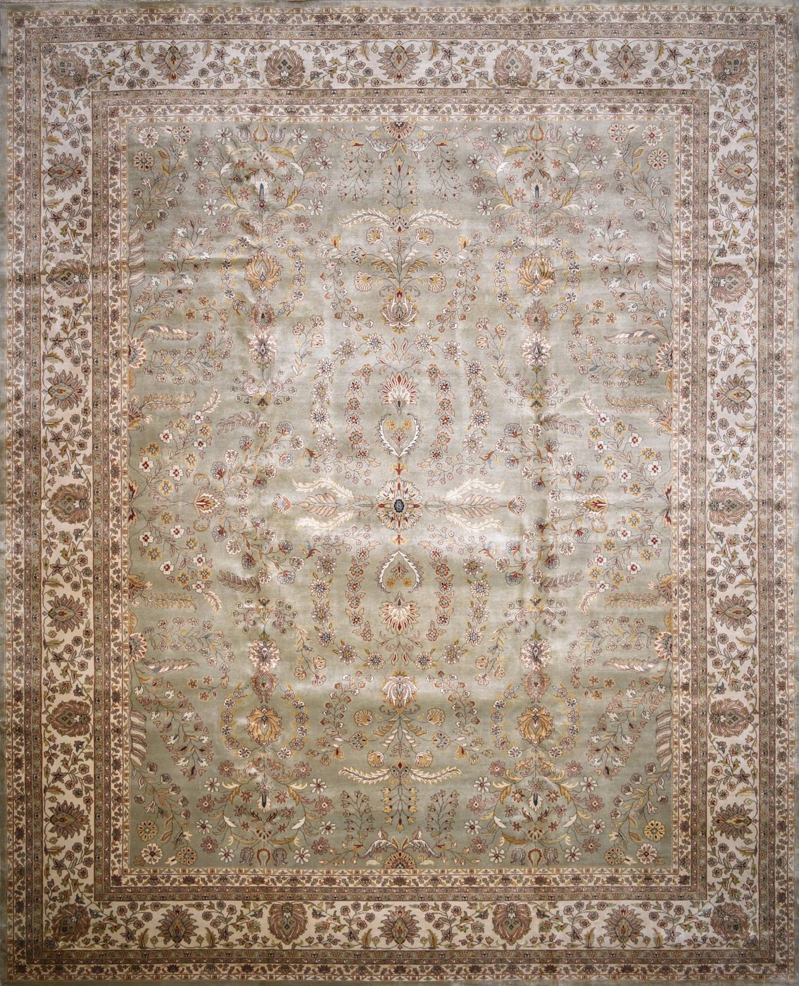 Ferahan Tabriz Green, 11′11″ × 14′11″