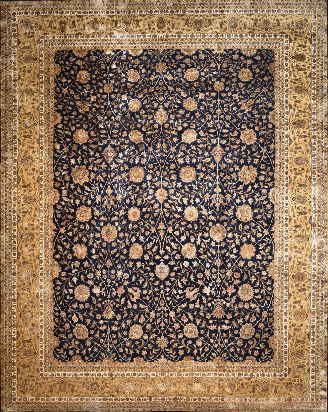Jewel Tabriz Black & Gold W & S, 11′9″ × 15′0″