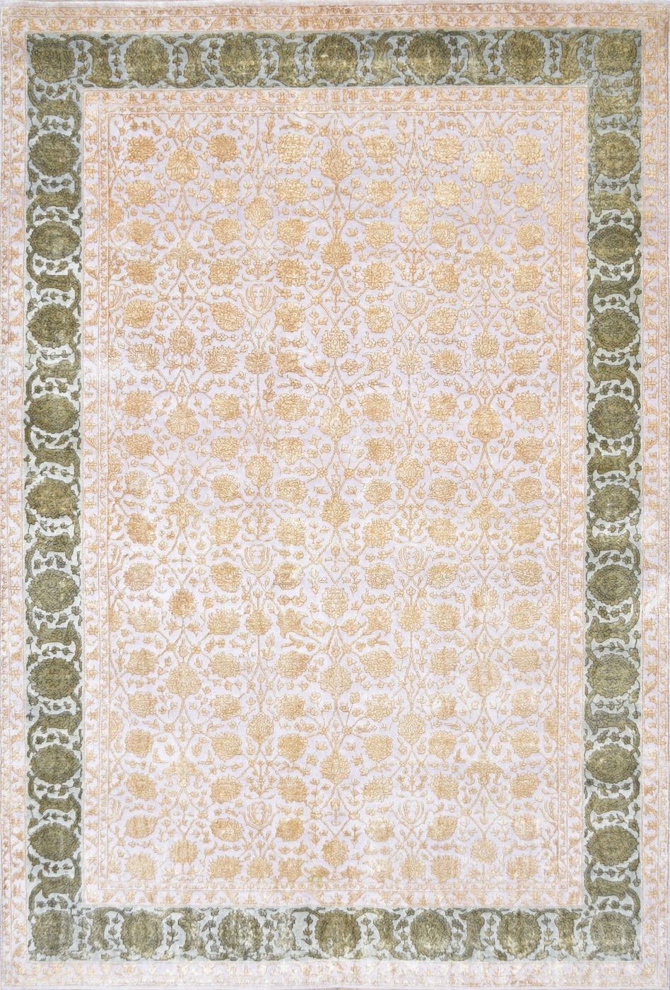 Tabriz JWL607 Ivory & Green W & S, 6′0″ × 8′10″