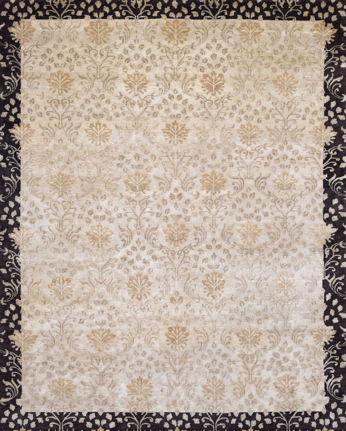 India rug, Beige / Brown, 3′11″ × 5′10″