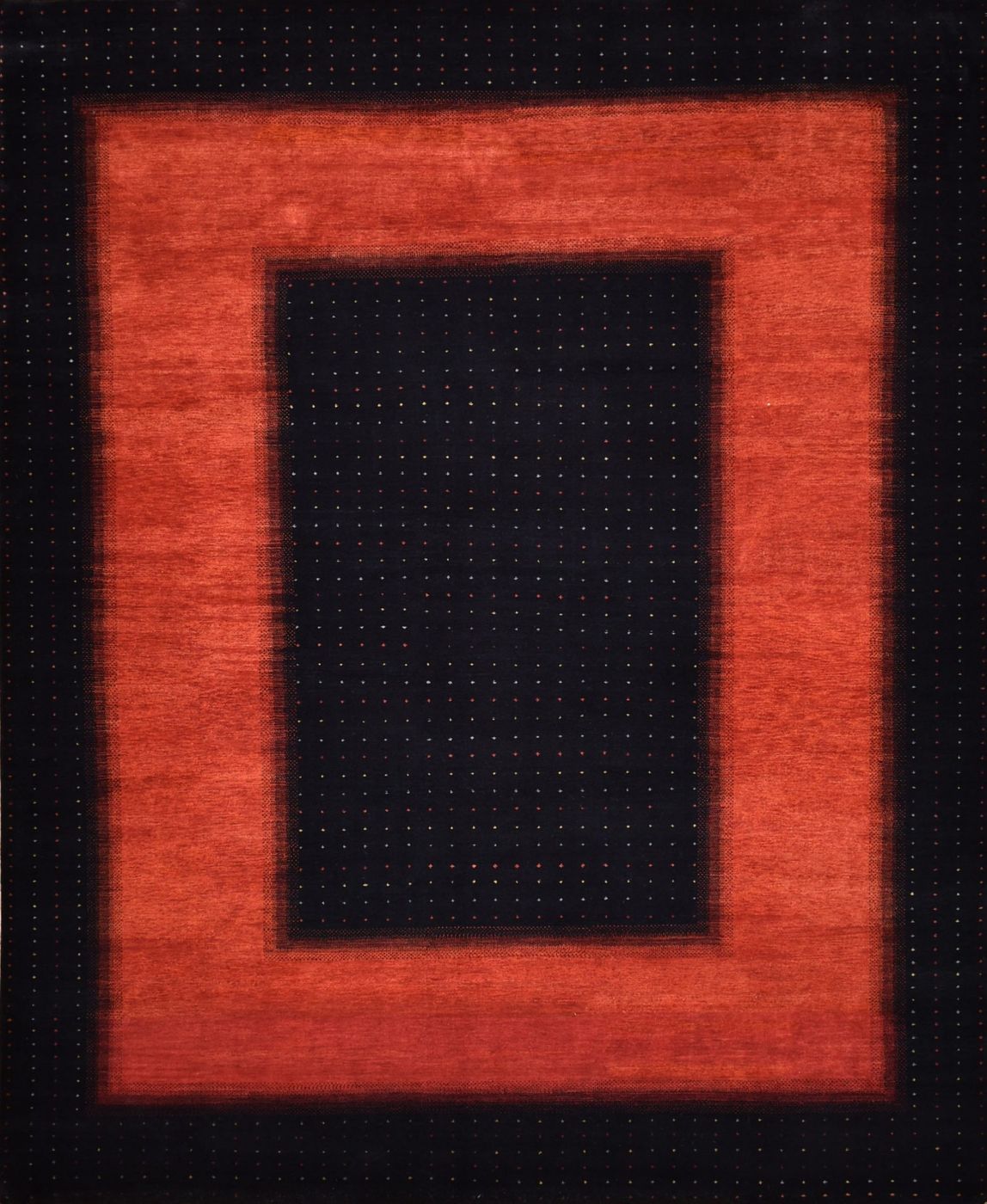 Loribaft Gabeh PM-08 Red & Black, 8′2″ × 10′1″