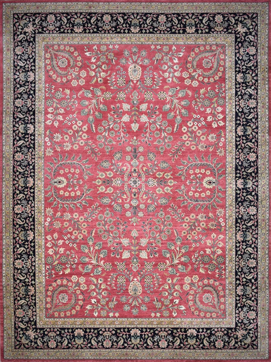 Sarouk AMT101A Berry & Blk, 10′1″ × 13′8″