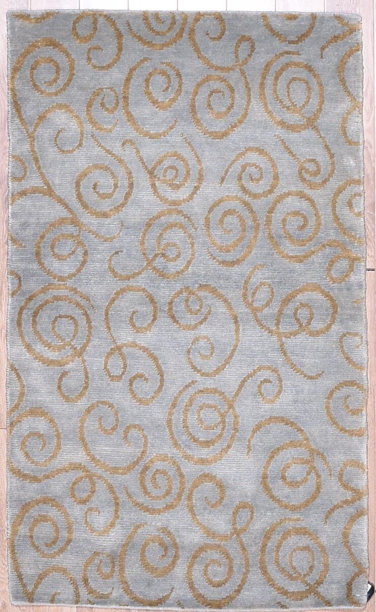 Tibetian L.Blue/Beige, 3′0″ × 4′11″