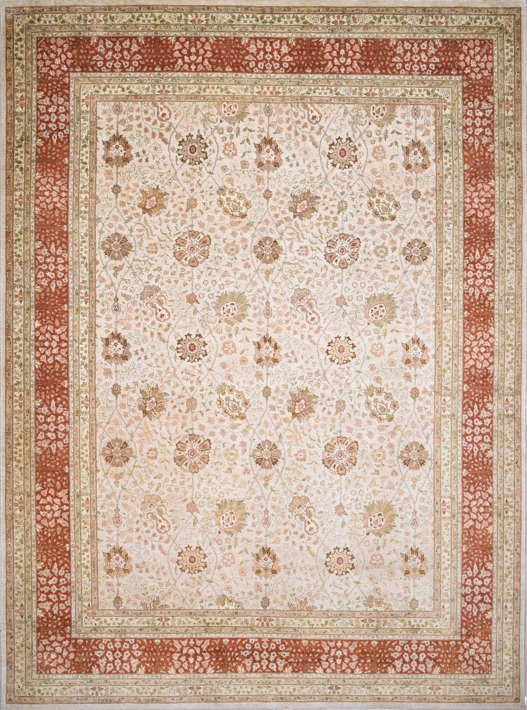 Tabriz Jaash Ivory & Rust, 9′0″ × 12′3″, from the Shalimar collection
