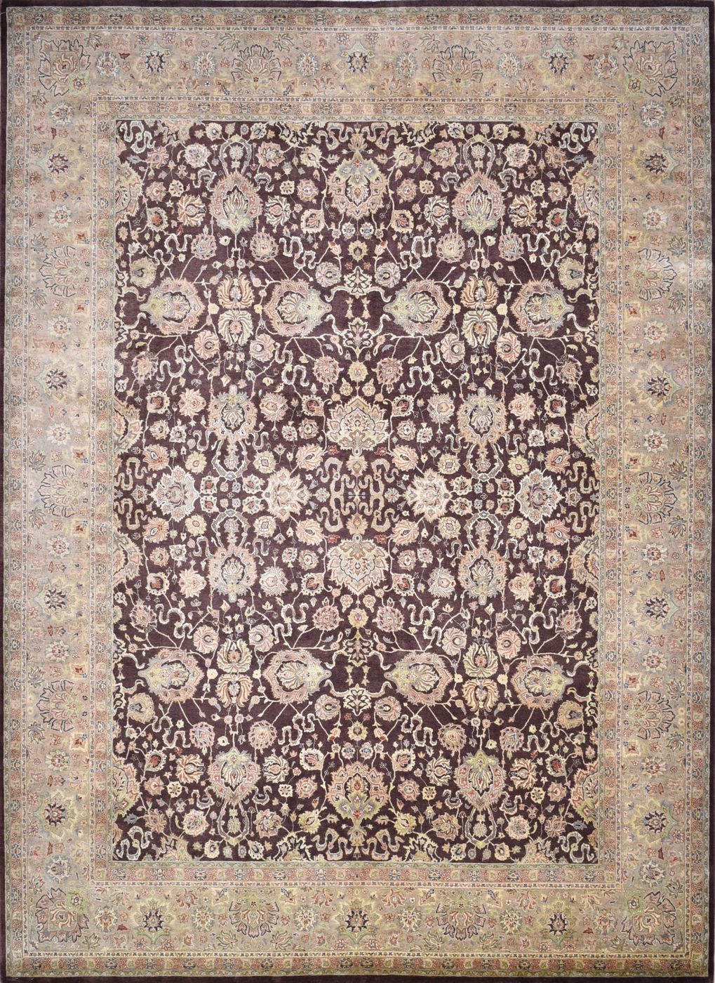 Tabriz Almags Brown & Khaki, 9′0″ × 12′7″, from the Shalimar collection