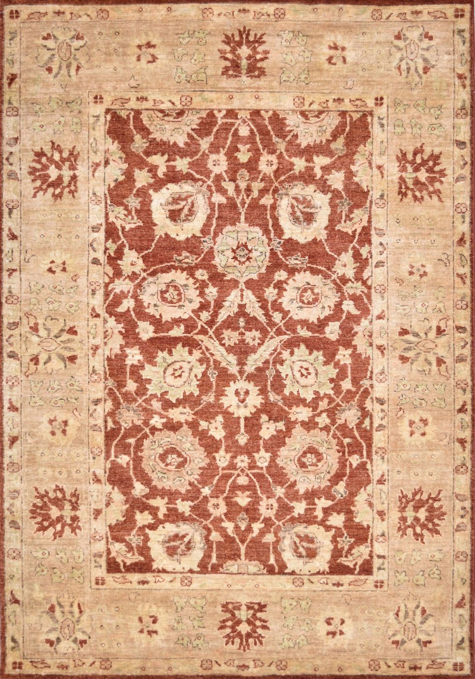 Silk Road Sultanabad Copper/Ivory, 4′8″ × 6′8″
