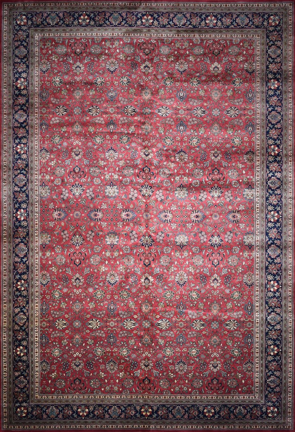 Kashan KES001E Rust & Navy, 11′11″ × 17′9″