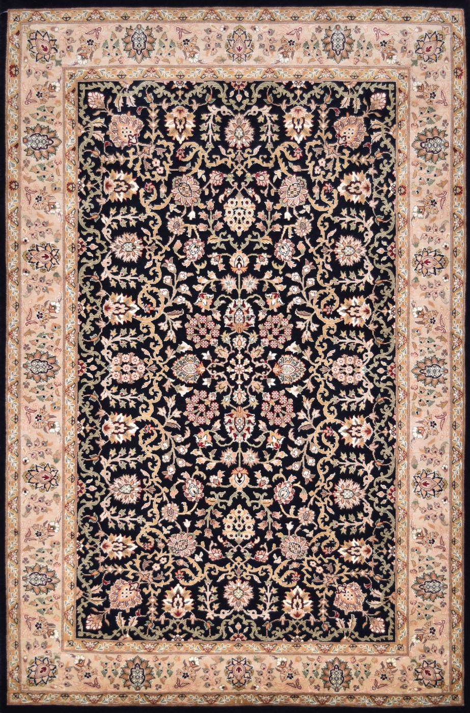 Shalimar Tabriz Black/Gold, 4′1″ × 6′1″