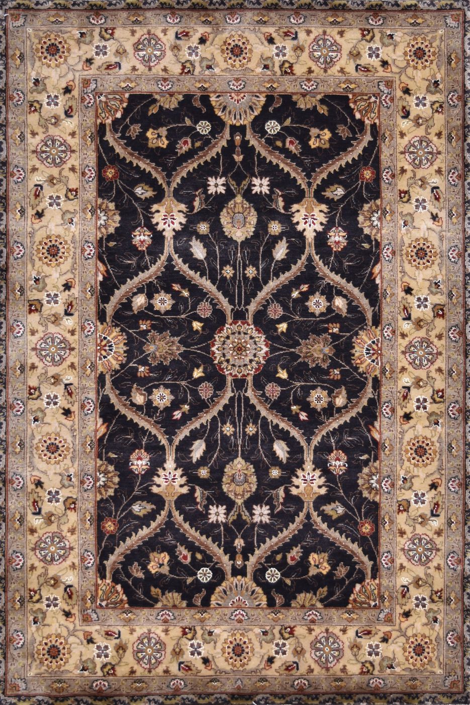 Silk Touch Tabriz D.Brown/Gold, 3′11″ × 5′9″