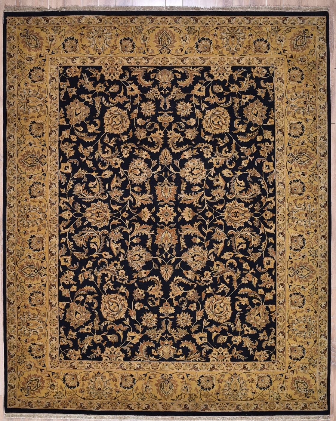 Mirzapur Kashan MZP2003C Black/Gold, 7′11″ × 9′10″