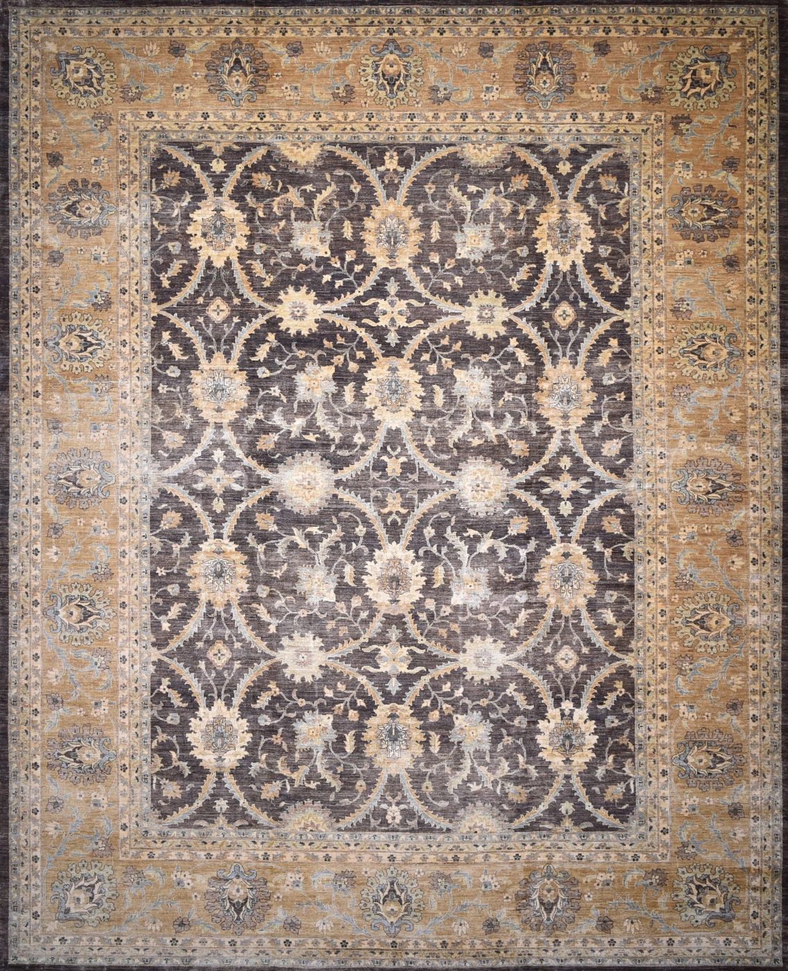 Sultanabad Brown, 12′3″ × 15′1″