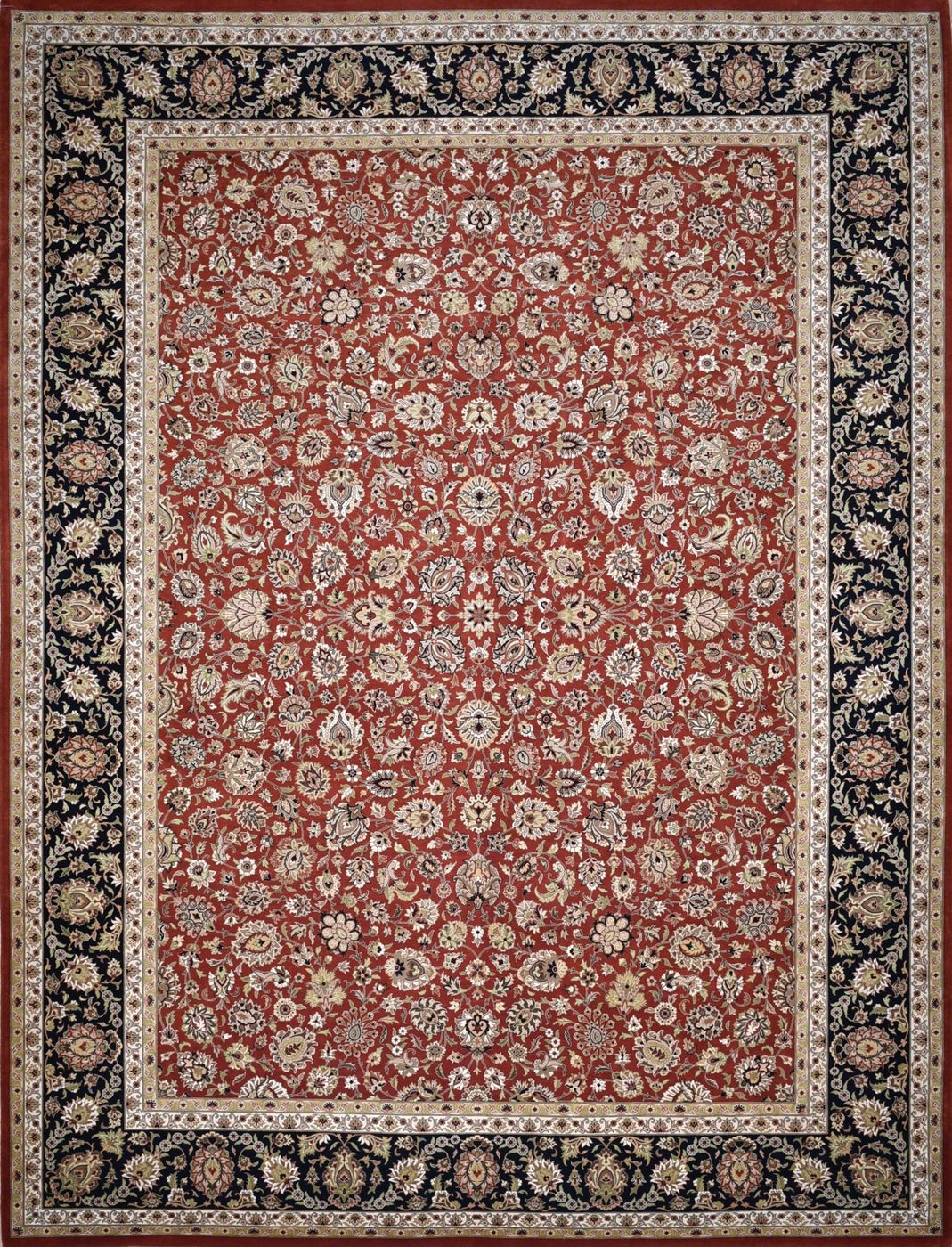 Kashan Bhutto Rust & Black, 9′1″ × 12′0″, from the Shalimar collection