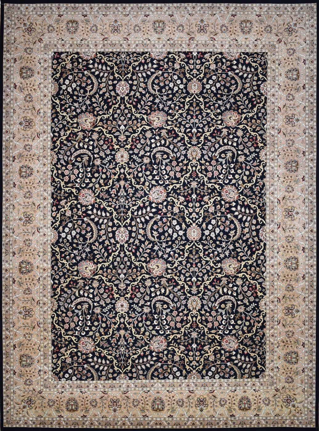 Kauser Black & Taupe, 9′0″ × 12′3″, from the Shalimar collection