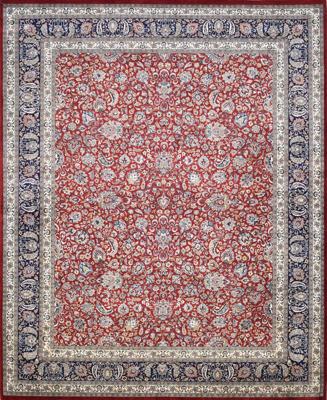 Kashan BDK Red & Navy, 8′2″ × 10′3″, from the Shalimar collection