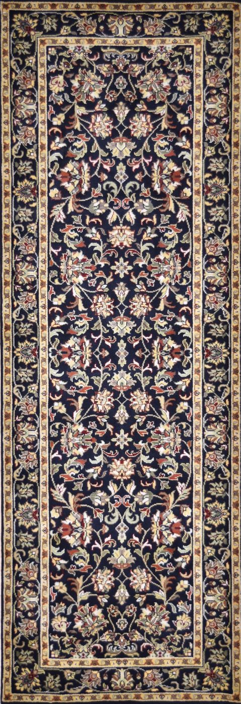 Mirzapur Kashan Black, 2′8″ × 7′11″
