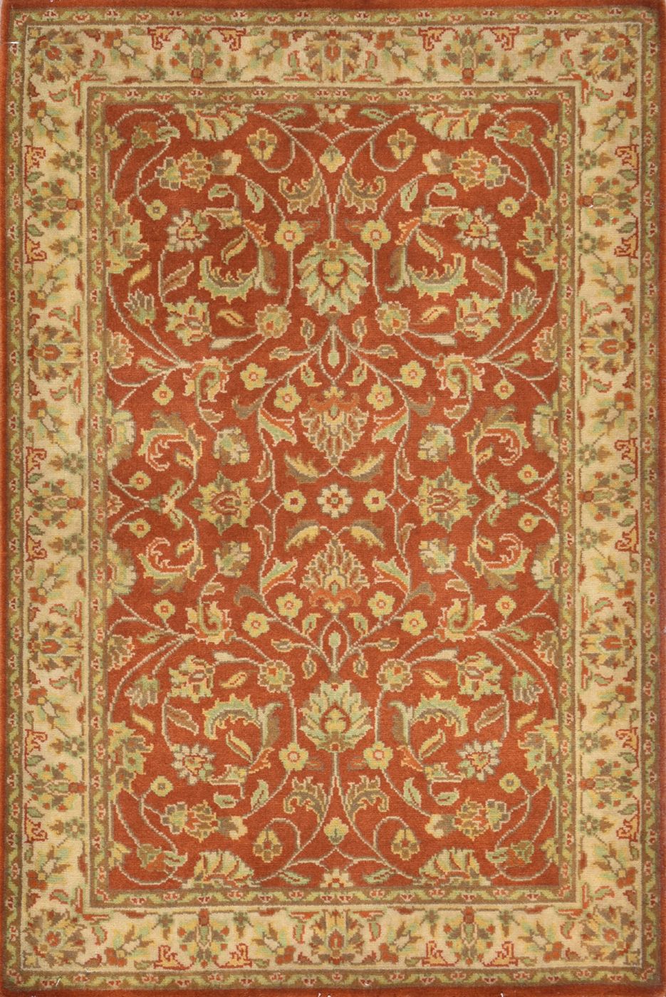 Mirzapur Kashan Rust/Beige, 2′8″ × 4′0″