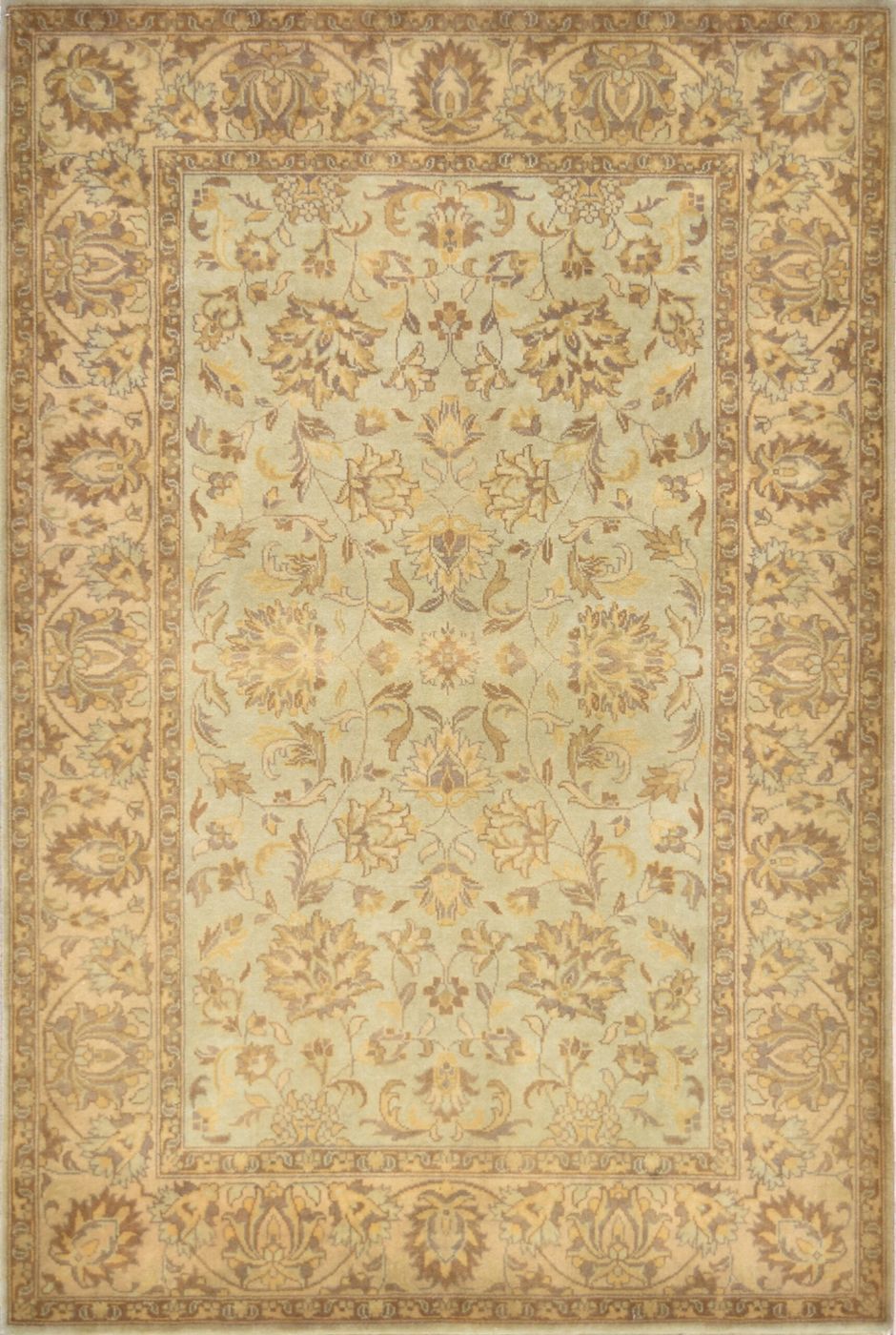 Mirzapur Kashan L.Blue/Beige, 4′1″ × 6′0″