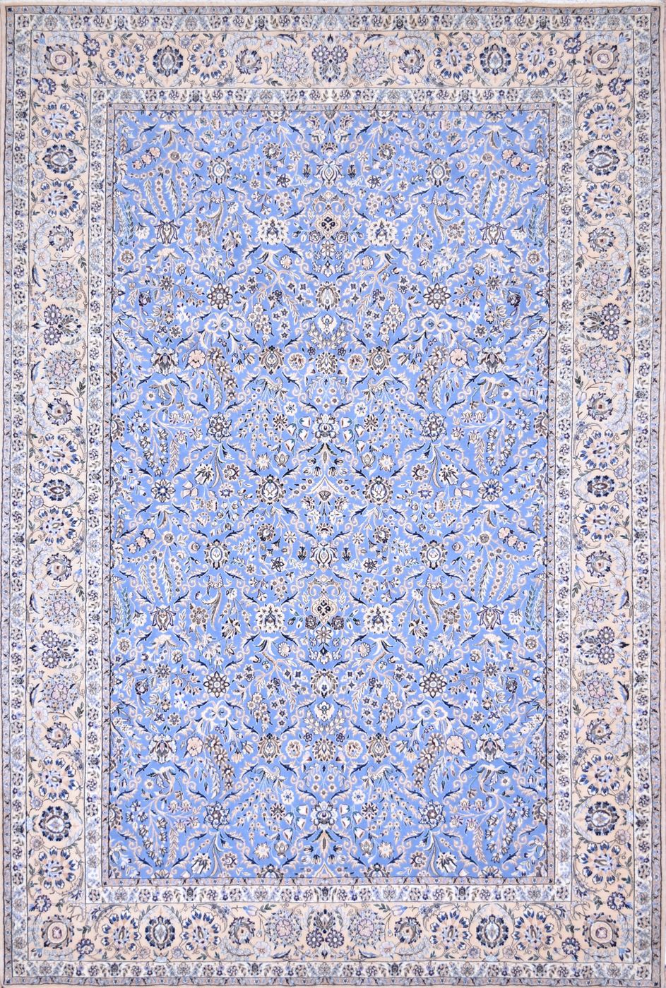 Persian Nain L.Blue/L.Gold, 5′5″ × 7′10″
