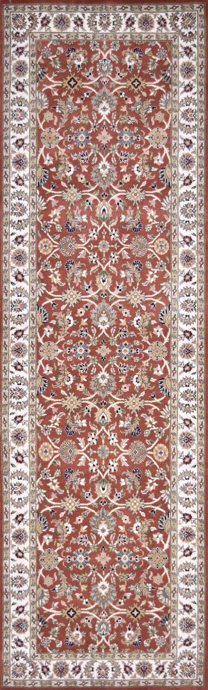 Ambala Kashan Rust/Ivory, 2′6″ × 8′3″