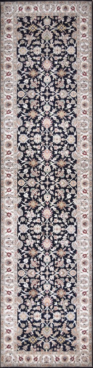 Ambala Kashan Black/Ivory, 2′6″ × 10′2″