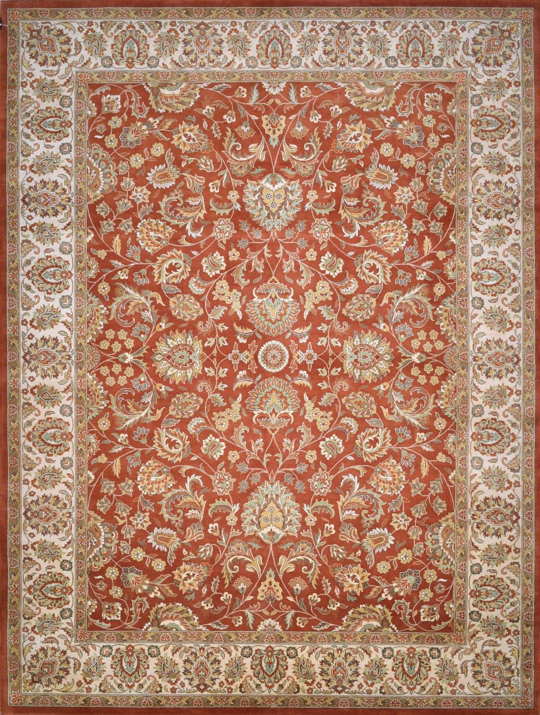 Mirzapur Kashan MZP2006 Copper/Cream, 8′11″ × 11′11″