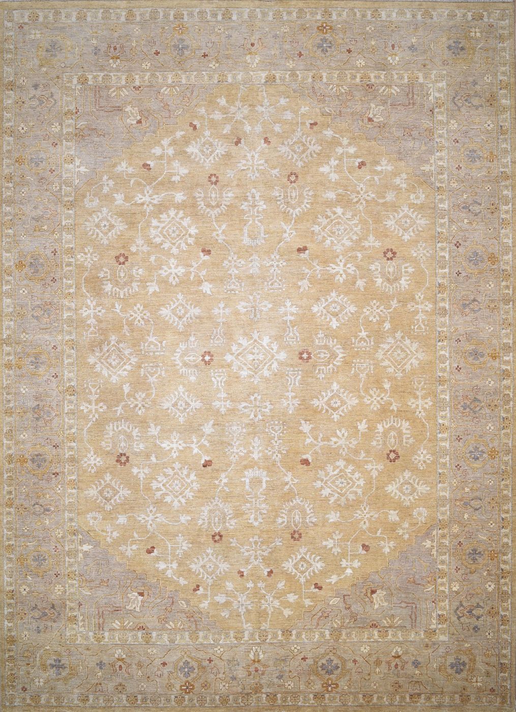 Oushak SRD1733 Gold & Taupe, 10′1″ × 13′10″