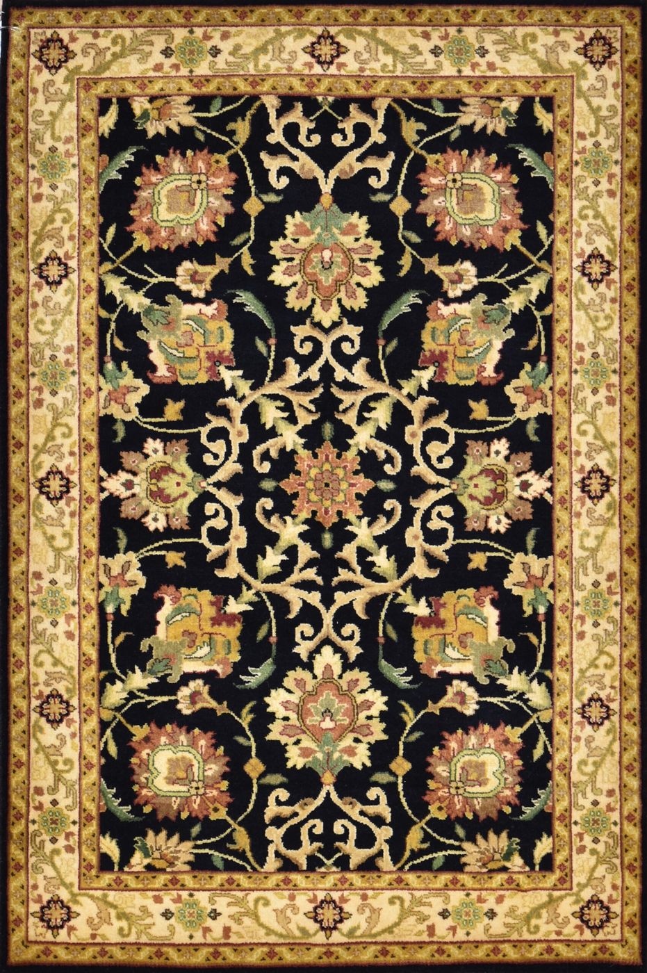 Mehran Semnan Black/L.Gold, 2′7″ × 3′11″