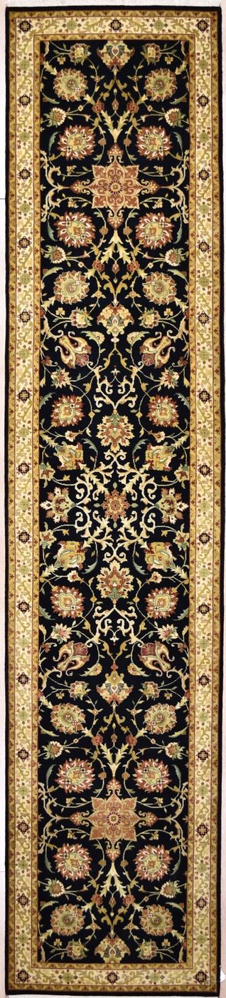 Mehran Semnan Black/L.Gold, 2′7″ × 11′9″