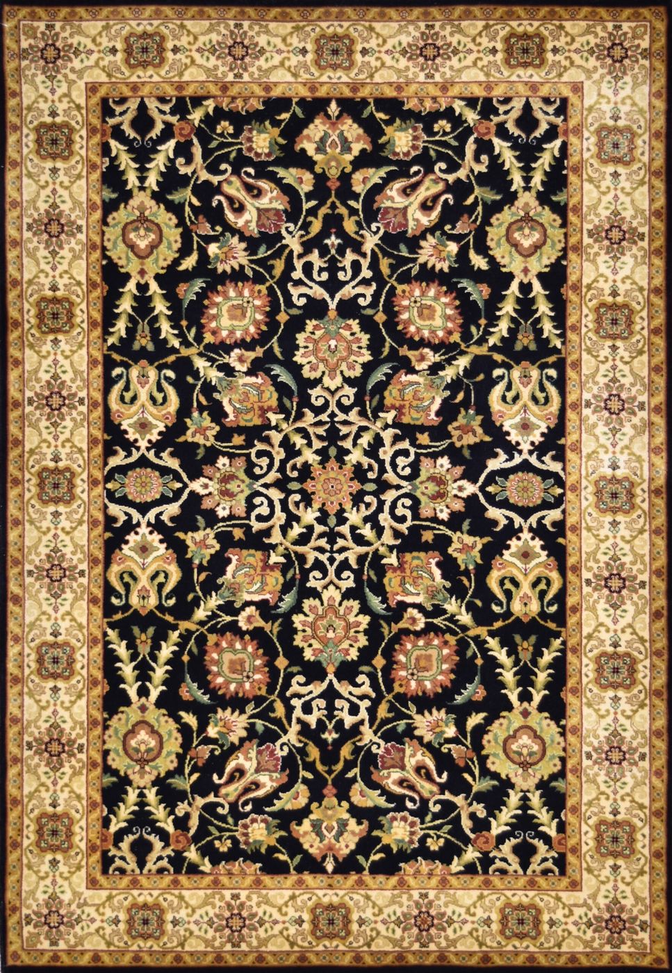 Mehran Semnan Black/Gold, 4′1″ × 6′0″
