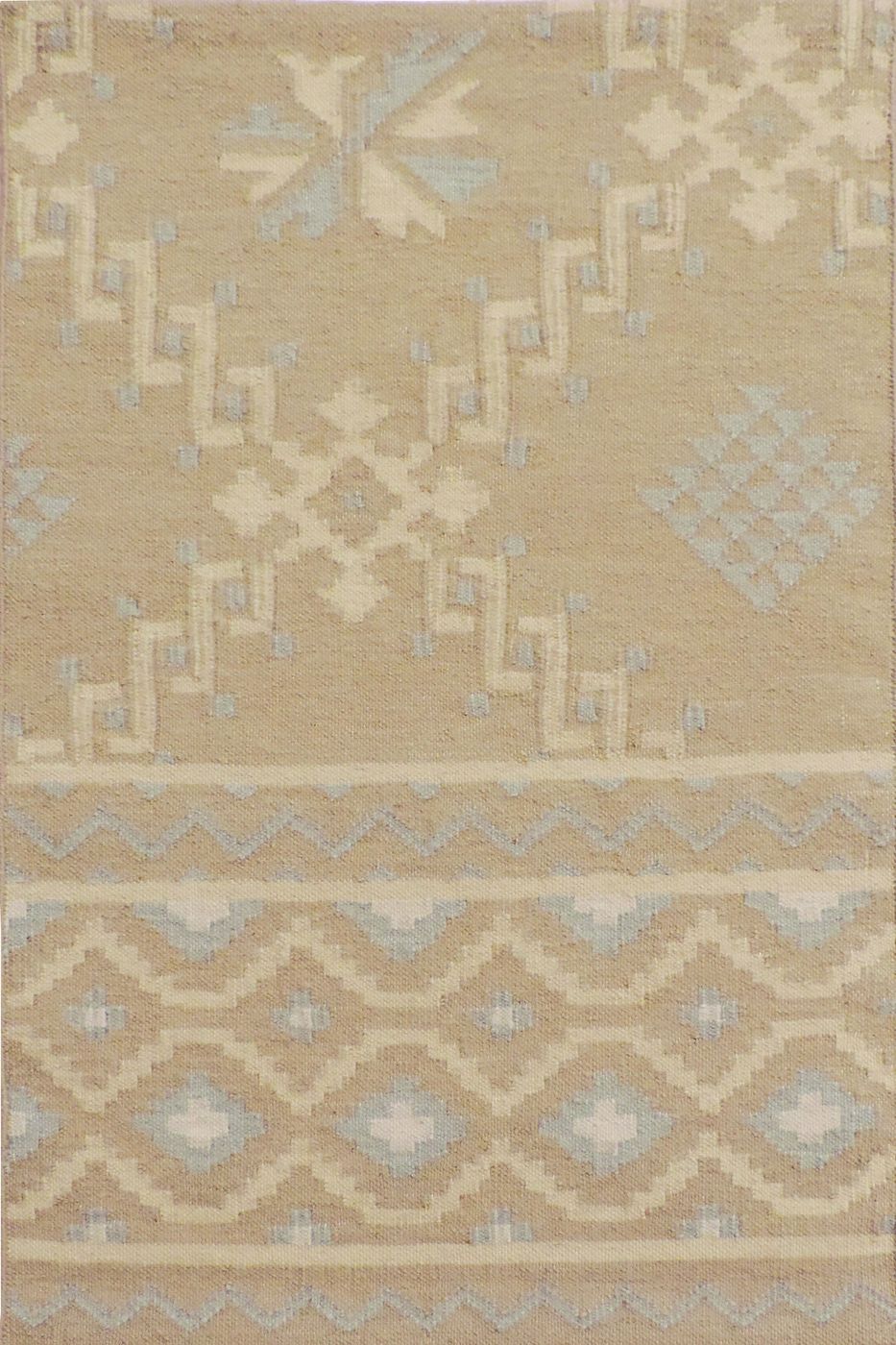 India rug, Beige / Beige, 9′0″ × 11′11″