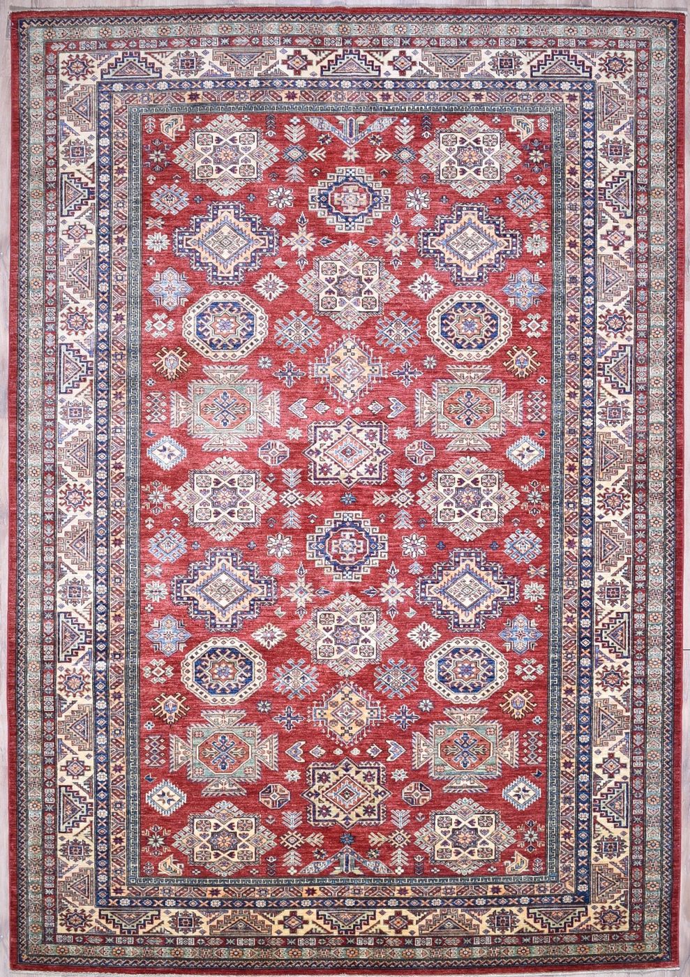 Super Kazak Red & Cream, 7′9″ × 11′1″, from the Kazak collection