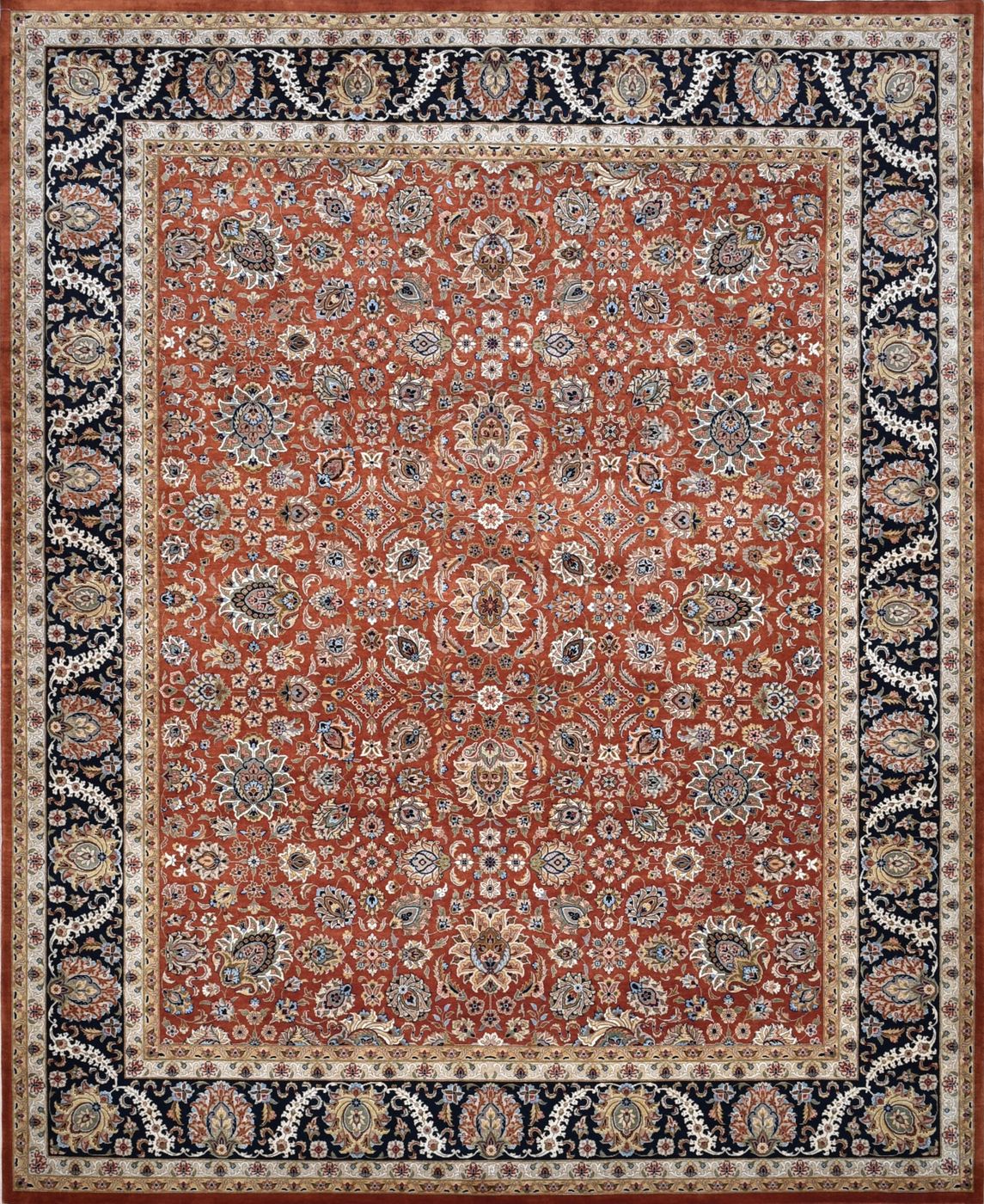 Tabriz Rust & Black, 8′1″ × 9′11″, from the Shalimar collection