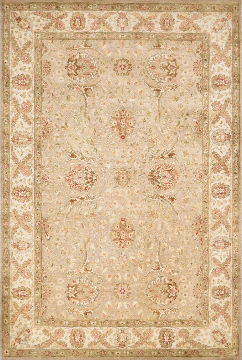 Classical Tabriz Moosa Beige/Cream, 4′1″ × 6′0″