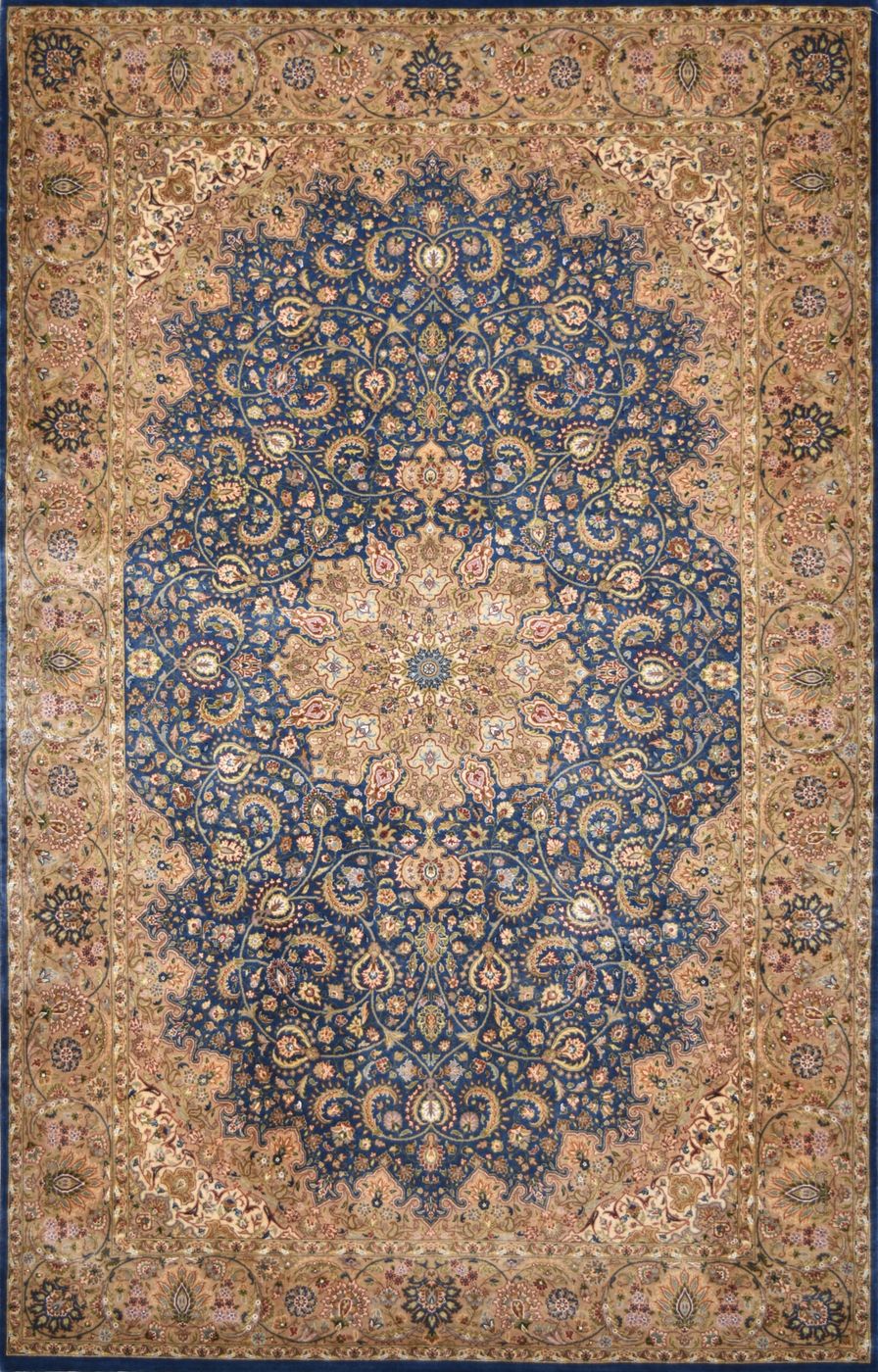 Noor Isfahan Super Denim, 4′6″ × 7′1″