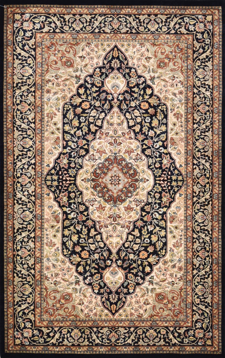 Shalimar Kashan Black, 3′1″ × 5′0″