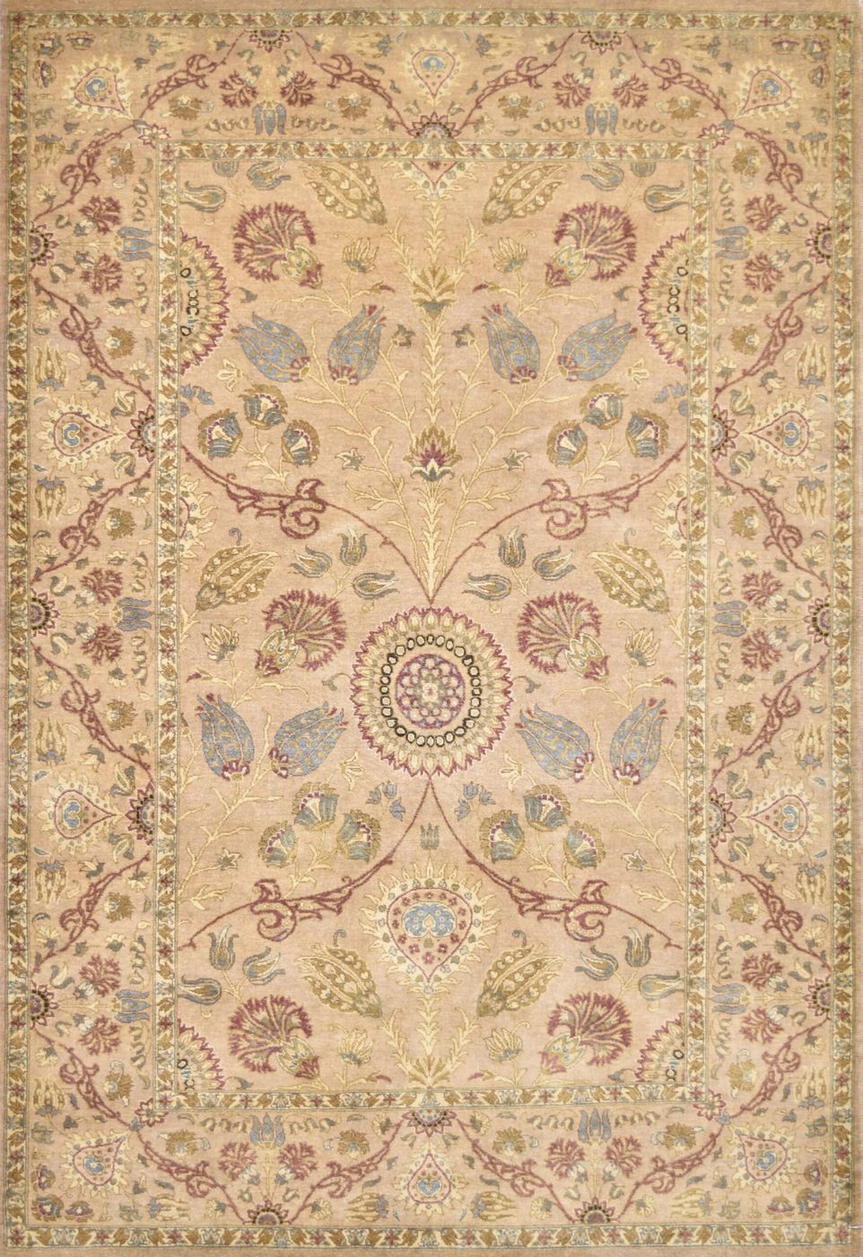 Shalimar Tabriz Bahar Champagne, 4′1″ × 5′11″