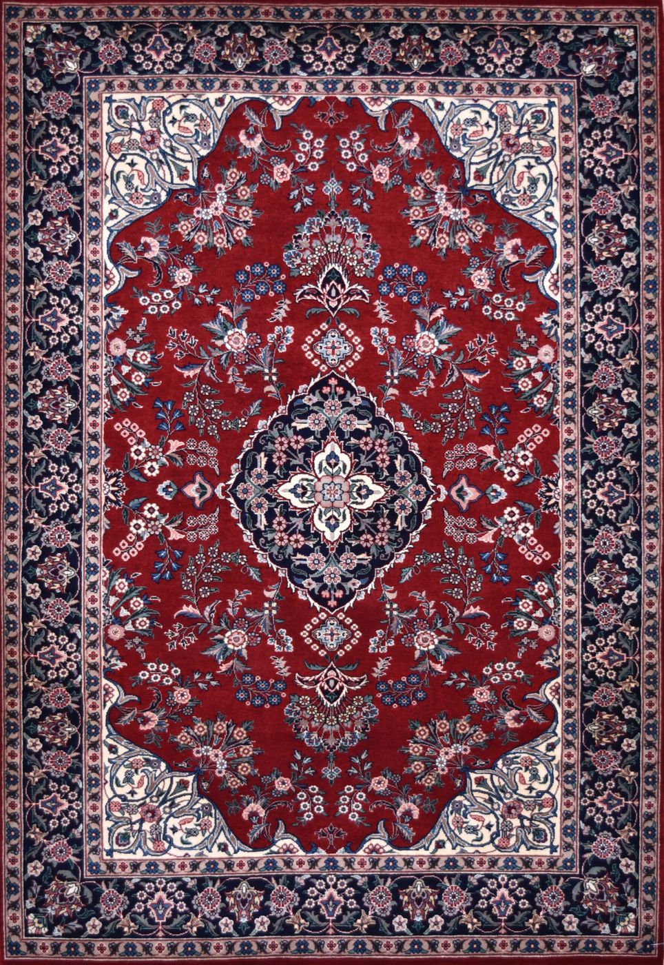 Shalimar Kashan Red/Navy, 4′1″ × 6′0″