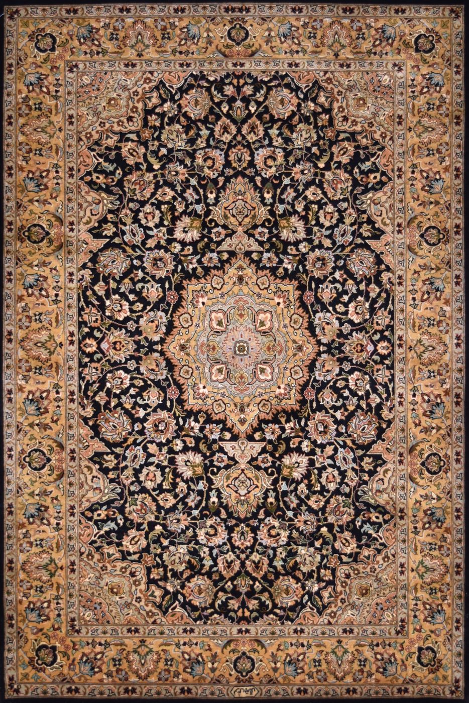 Shalimar Kashan Javed Black, 4′1″ × 6′2″