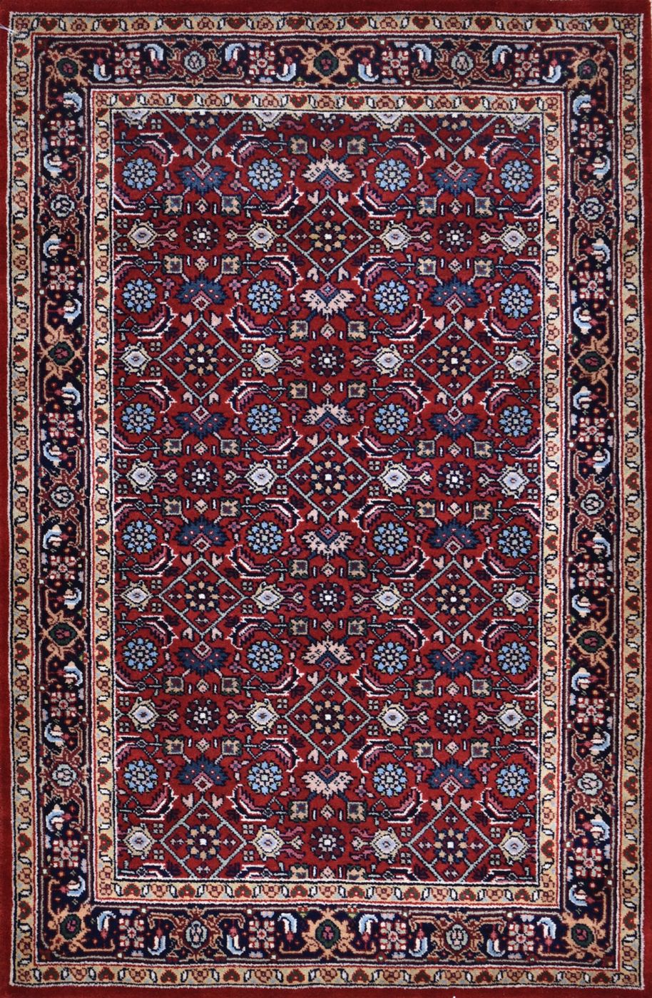 Herati Red/Navy, 2′6″ × 3′11″